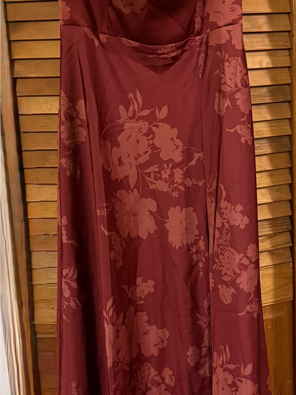 Birdy Grey Maxi dress in Deep Burgundy Floral Jacquard